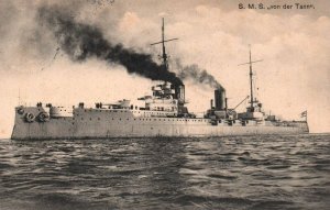 WWI German Imperial Navy Cruiser SMS von der Tann 1910s