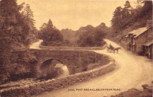 PONT ABERGLASLYN WALES UK~VIEWED FROM ROAD PHOTOCHROM SEPIATONE SERIES POSTCARD