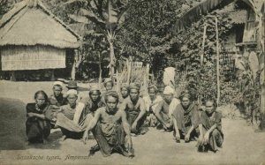 indonesia, LOMBOK AMPENAN, Native Sasak Types (1910s) Postcard