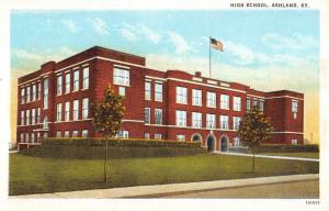 Ashland Kentucky High School Street View Antique Postcard K14282