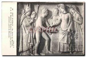 Postcard Old Approx D Auray Bas Relief Mausoleum of the Duchess of Annountime...