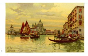 Italy - Venice (Venezia). Grand Canal & Church della Salute