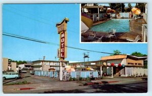 REDDING, California CA ~ Roadside IMPERIAL 400 MOTEL ca 1960s  Postcard