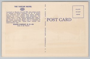 North Conway New Hampshire~Tartan Motel~Entrance Sign~1950 Linen Postcard