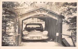 Deerfield Massachusetts Private Covered Bridge Real Photo Postcard AA55685