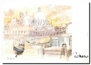 Modern Postcard Original watercolor of Venice Libero