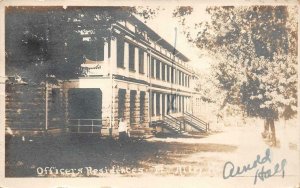 RPPC OFFICER'S RESIDENCE FORT RILEY KANSAS ARNOLD HALL REAL PHOTO POSTCARD 1917