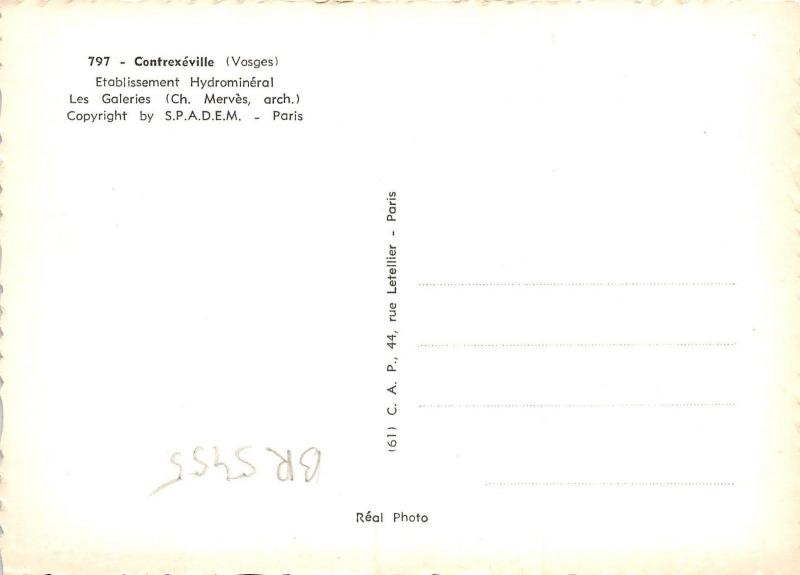 BR5455 Etablissement Hydromineral les Galeries Contrexeville  france