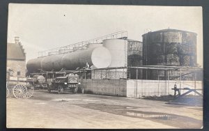 Mint USA Real Picture Postcard RPPC Standard Oil Company red Crown Gasoline