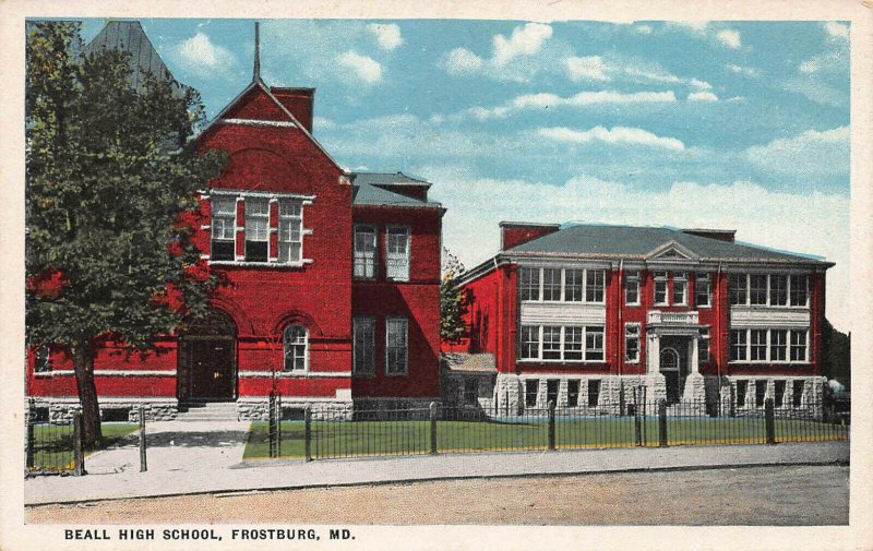 Beall High School, Frostburg, Maryland, Early Postcard, Unused