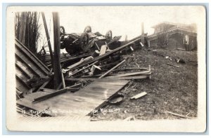 Omaha Nebraska NE RPPC Photo Postcard Ruins After The Tornado Disaster 1913