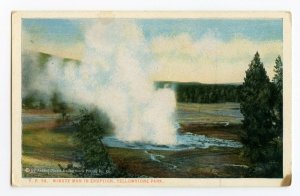 Postcard Minute Man in Eruption Yellowstone Park Wyoming Standard View Card 
