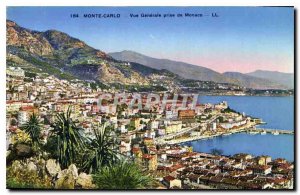 Old Postcard Monte Carlo General View from Monaco