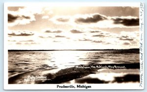 RPPC PRUDENVILLE, MI Michigan ~ HOUGHTON LAKE 1938 Roscommon County Postcard