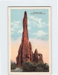 Postcard Cathedral Spires, Garden of the Gods, Colorado Springs, Colorado