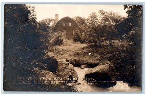 Saunderstown RI Postcard Washington County River Mill c1940's Vintage RPPC Photo