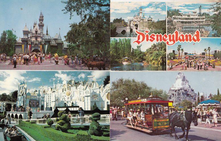 Disneyland USA 4x Postcard s