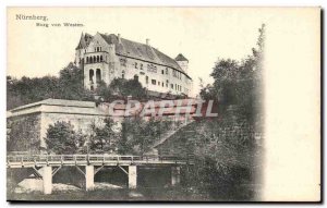 Postcard Old Nurnberg Burg von Westen