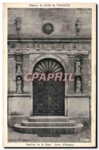 Old Postcard Chateau du Clos de Vougeot Interior of the court gate & # 39honneur