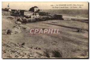 Old Postcard Royan La Grande Cote La Plage Low tide Casino