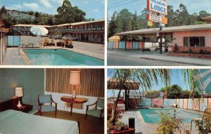 Hayward California Mission Lodge Swimming Pool Vintage Postcard AA45058
