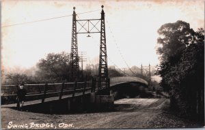 South Africa Swing Bridge ODN Oudtshoorn Western Cape RPPC C050