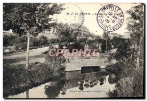 Old Postcard Valencia a corner of the park Jouvet Children