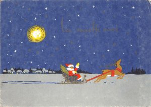 uk41010 merry christmas greetings xmas santa claus father christmas