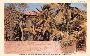 Entrance to the Home of Ernest Hemingway Palm Trees - Key West, Florida FL  