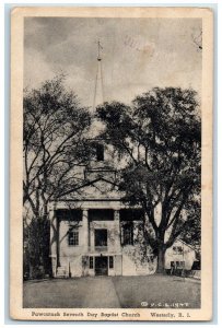 1948 Pawcatuck Seventh Day Baptist Church Westerly Rhode Island RI Postcard