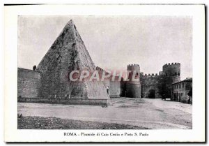 Old Postcard Roma Piramide Di Caio Cestio E Porta S Paolo