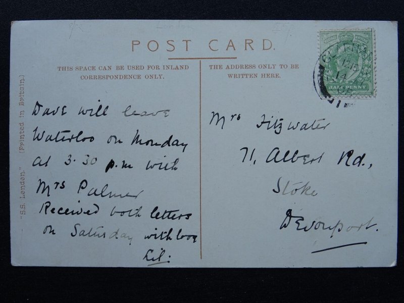 London WANDSWORTH COMMON The Rustic Bridge c1905 Postcard by S.S.