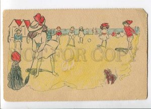 3007582 BEACH CRICKET Vintage tinted colorful PC