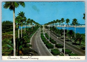 Memorial Causeway, Clearwater, Florida, 1973 Chrome Postcard