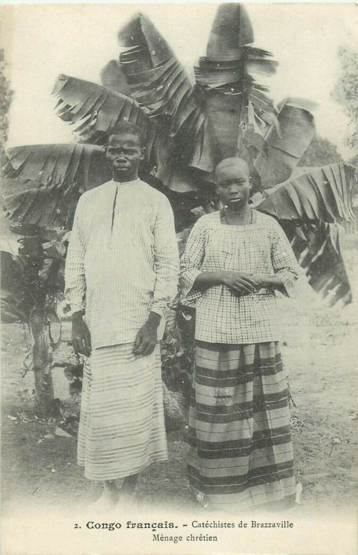 French Congo Catechists of Brazzaville Christian household ethnic native types 