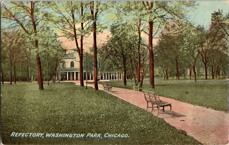 Refectory Washington Park Chicago Vintage Postcard Divided Back Unposted Unused 