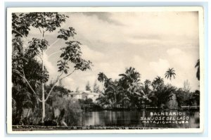 Early Balneario San Jose Del Lago Mayajigua Cuba Real Photo RPPC Postcard (F7)