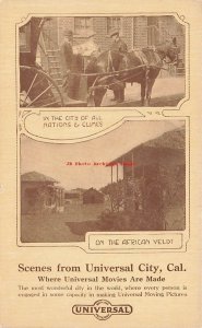 Advertising Postcard, Universal City Moving Pictures, African Veltdt
