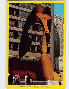 Postcard Picasso Sculpture, Chicago, Illinois