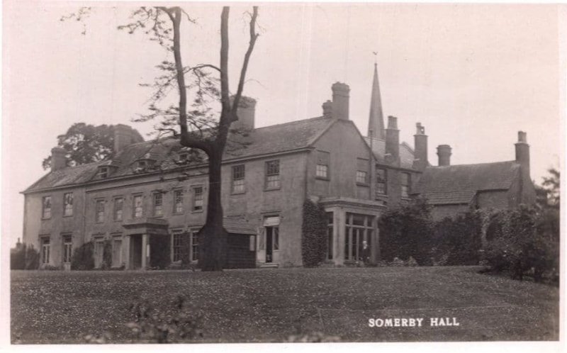 Somerby Hall Leicester Vintage Real Photo Postcard