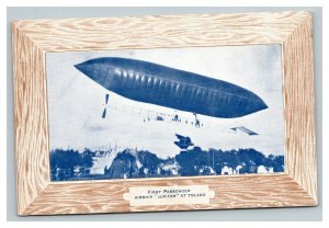 Vintage 1920's Photo Postcard First Passenger Airship Jupiter Toledo Ohio