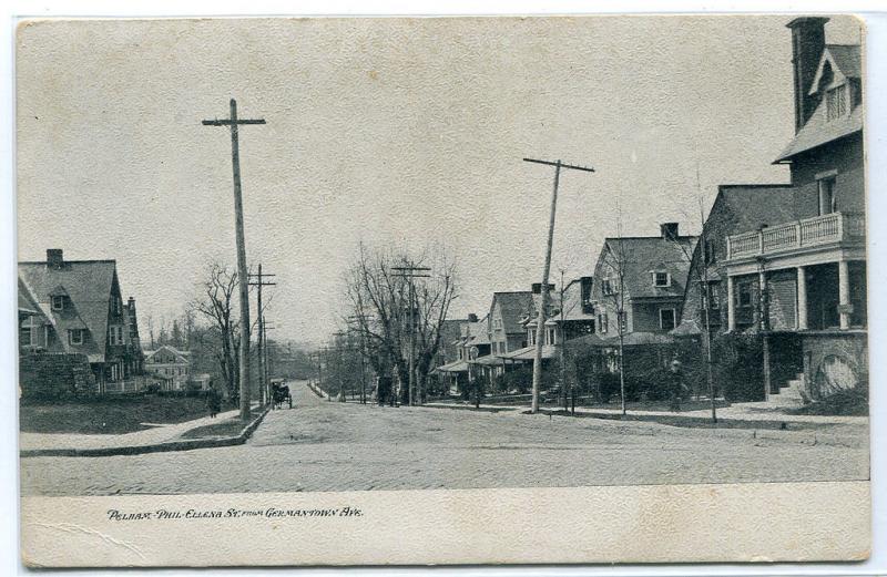 Pelham Phil Ellena St Germantown Philadelphia Pennsylvania 1907c postcard