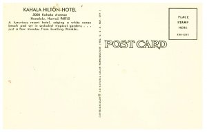 Aerial View Kahala Hilton Hotel Waialae Golf Course Postcard