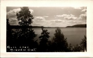 RPPC Real Photo Postcard ON Minden Gull Lake 1954 M64