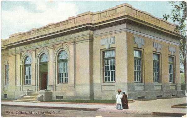 Post Office in Gloversville, NY, New York,State, Divided Back