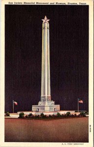 Postcard MONUMENT SCENE Houston Texas TX AO0982