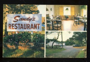 Sandwich, Massachusetts/MA Postcard, Sandy's Restaurant, Route 6A, Cape Cod