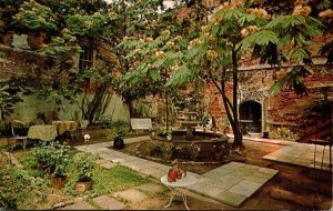 Louisiana New Orleans Typical French Quarter Patio 615 Chartres Street