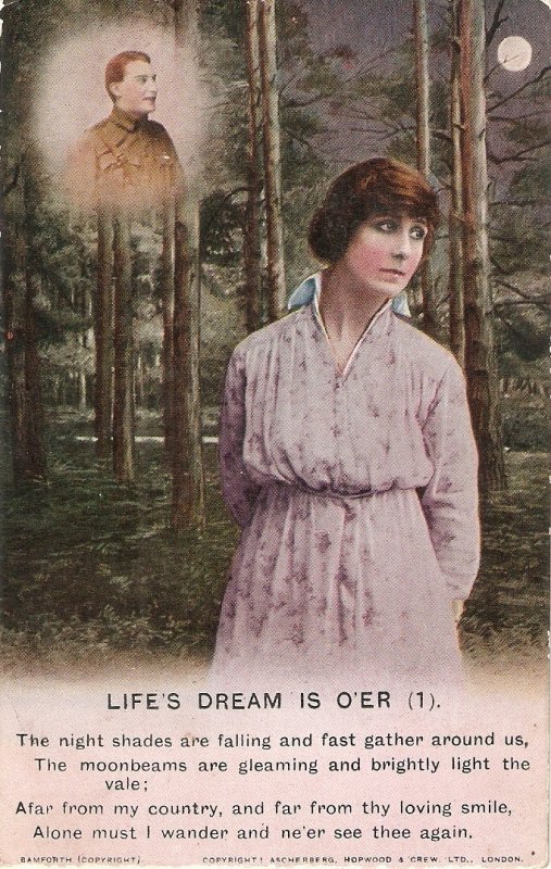 Life Dream is O'er Vintage Bamforth Song PC # 4854/1