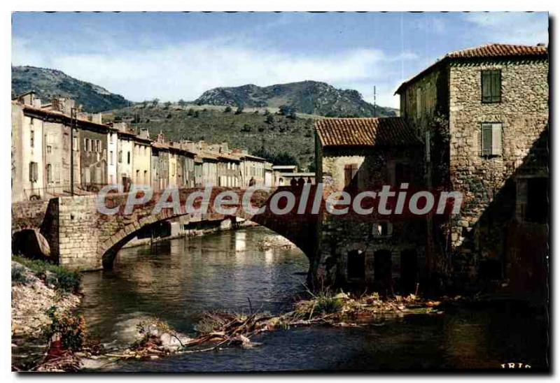 Postcard Old Quillan Old Bridge on the Aude